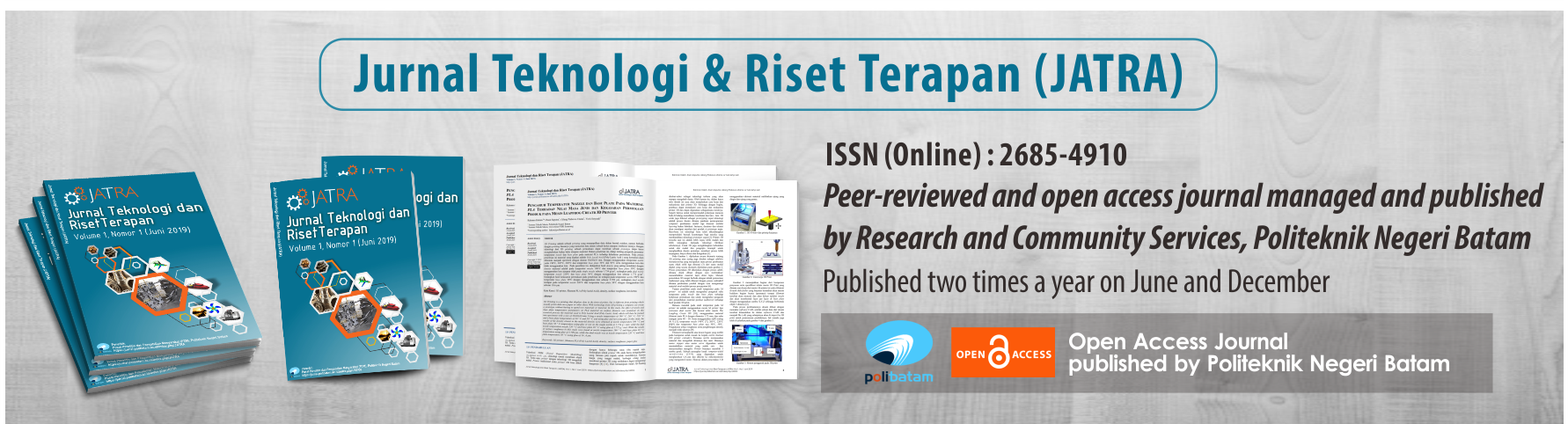 Jurnal Teknologi Dan Riset Terapan (JATRA)