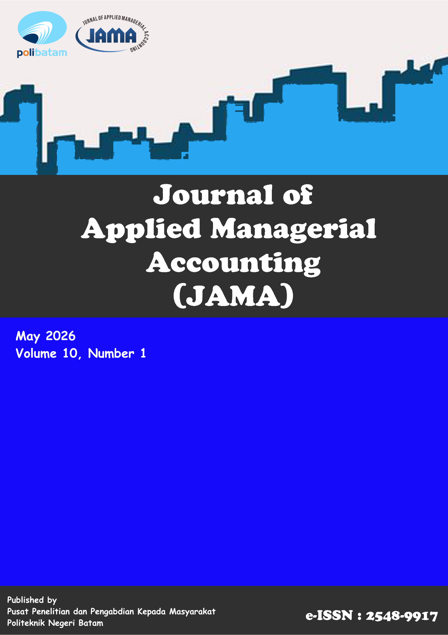 					View Vol. 10 No. 1 (2026): JOURNAL OF APPLIED MANAGERIAL ACCOUNTING
				